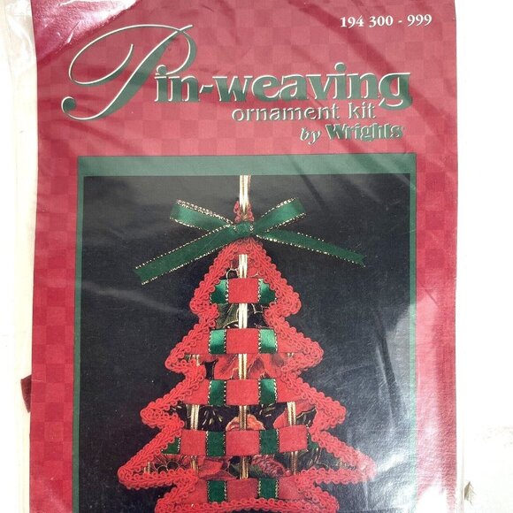 Wrights Pin Weaving Ornament Kit Christmas Tree Holiday Vintage #194-306-999 - Picture 8 of 10
